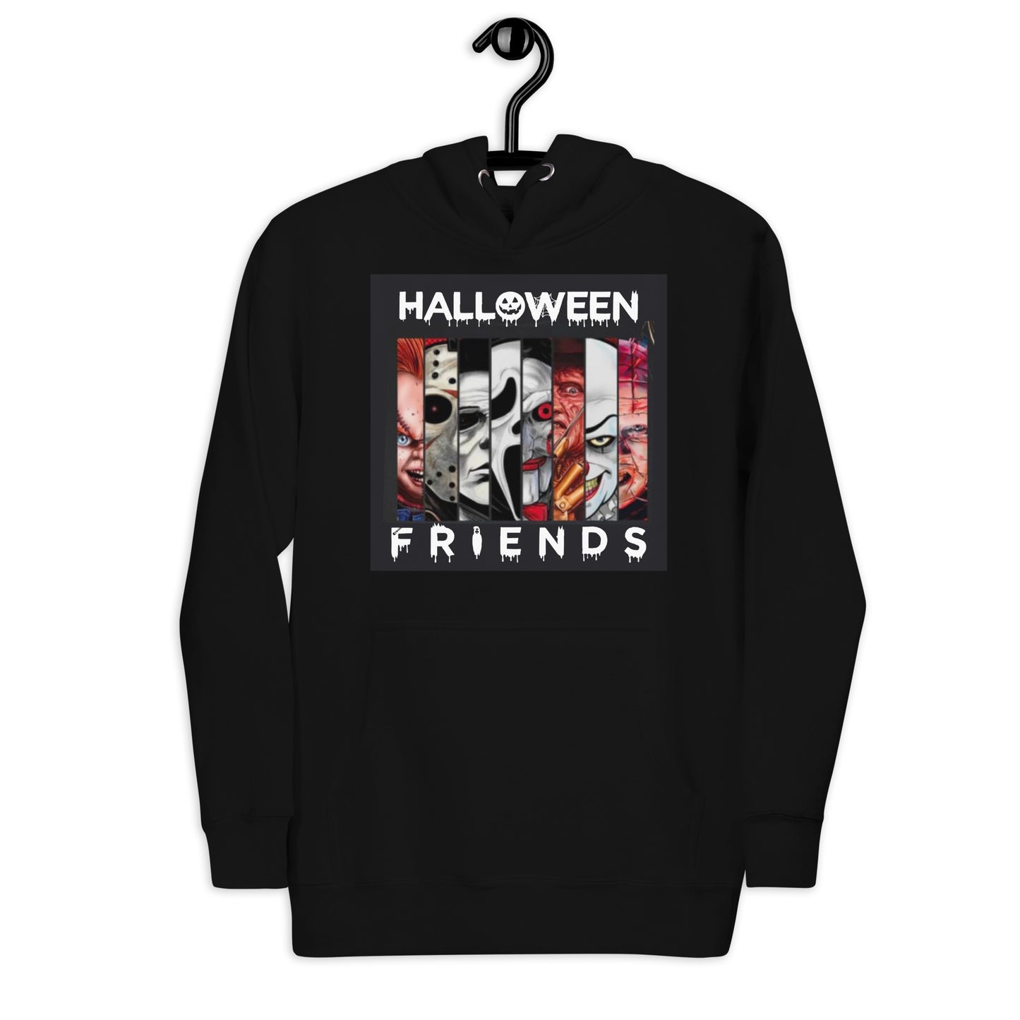 Halloween Friends Hoodie  Awaara Apparels Black S 