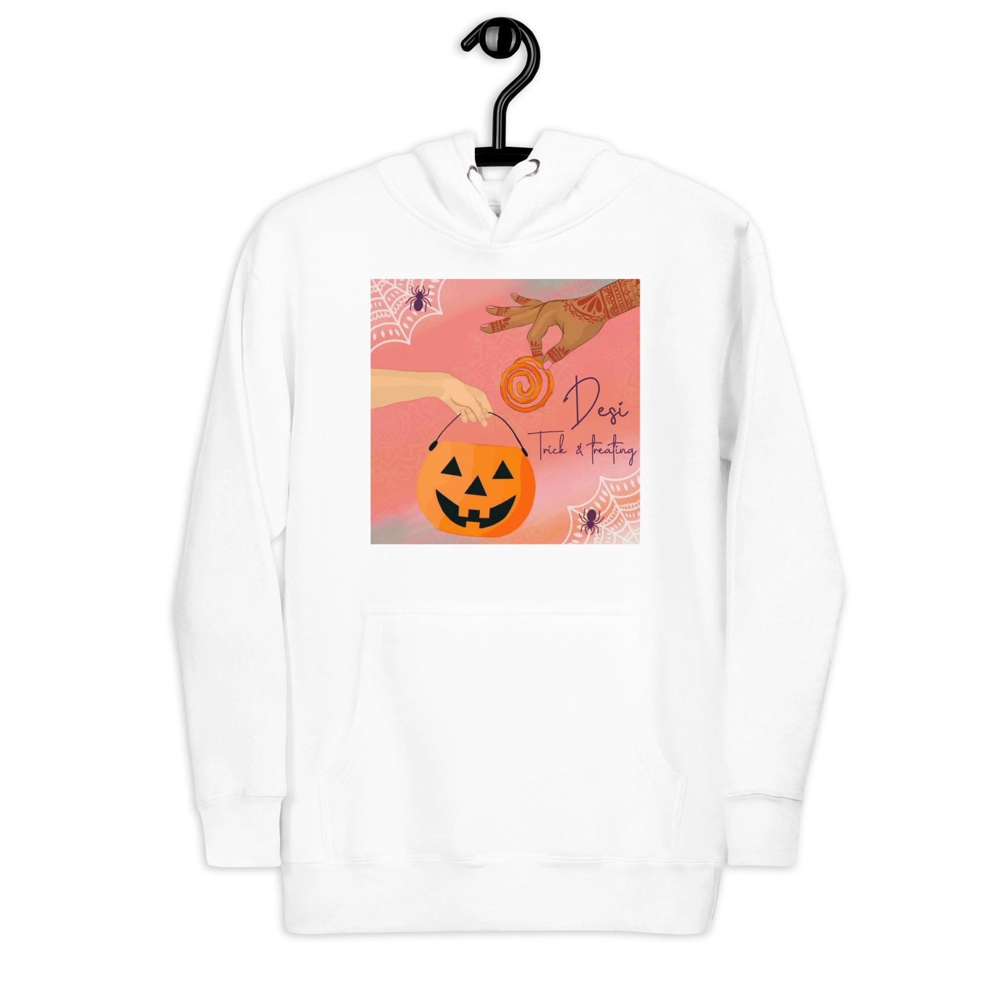 Desi Trick and treat Hoodie  Awaara Apparels White S 