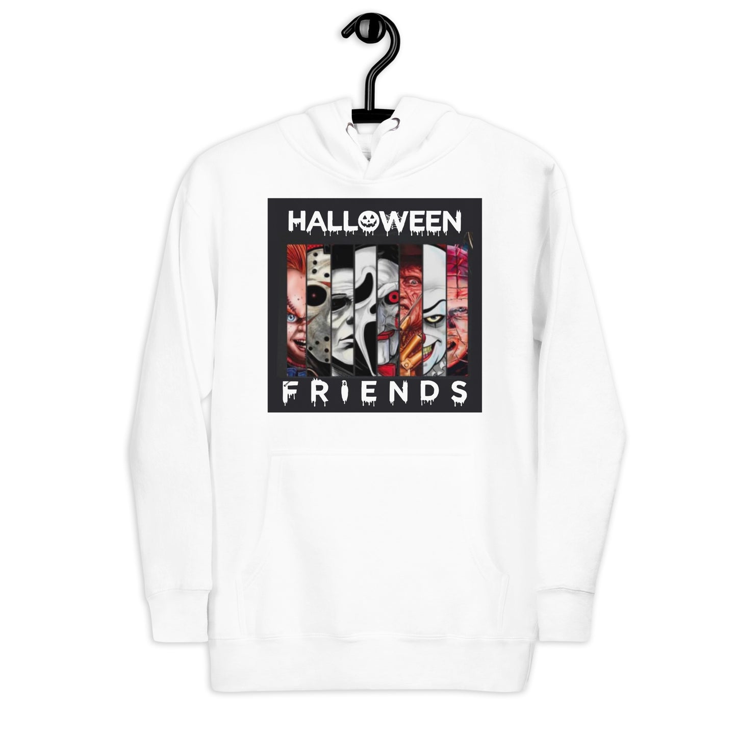 Halloween Friends Hoodie  Awaara Apparels White S 