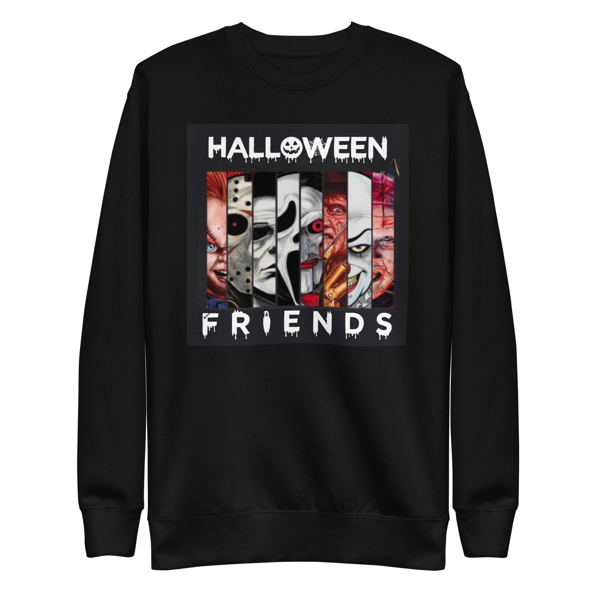 Halloween Friends Sweatshirt  Awaara Apparels Black S 