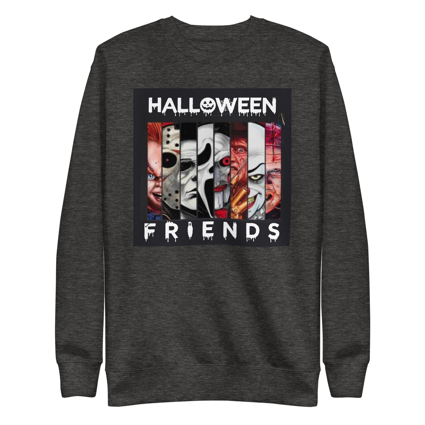 Halloween Friends Sweatshirt  Awaara Apparels Charcoal Heather S 