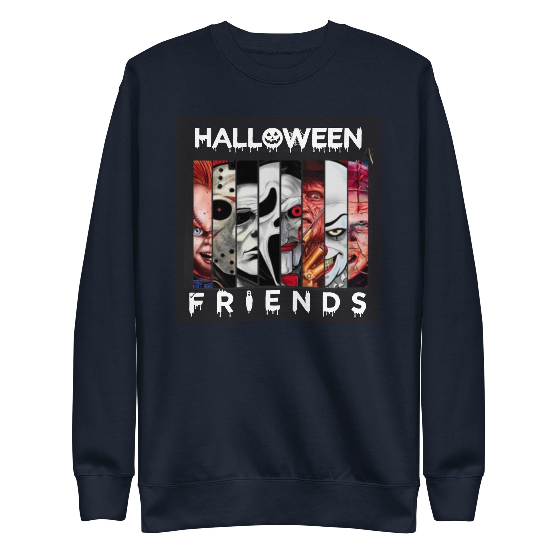 Halloween Friends Sweatshirt  Awaara Apparels Navy Blazer S 