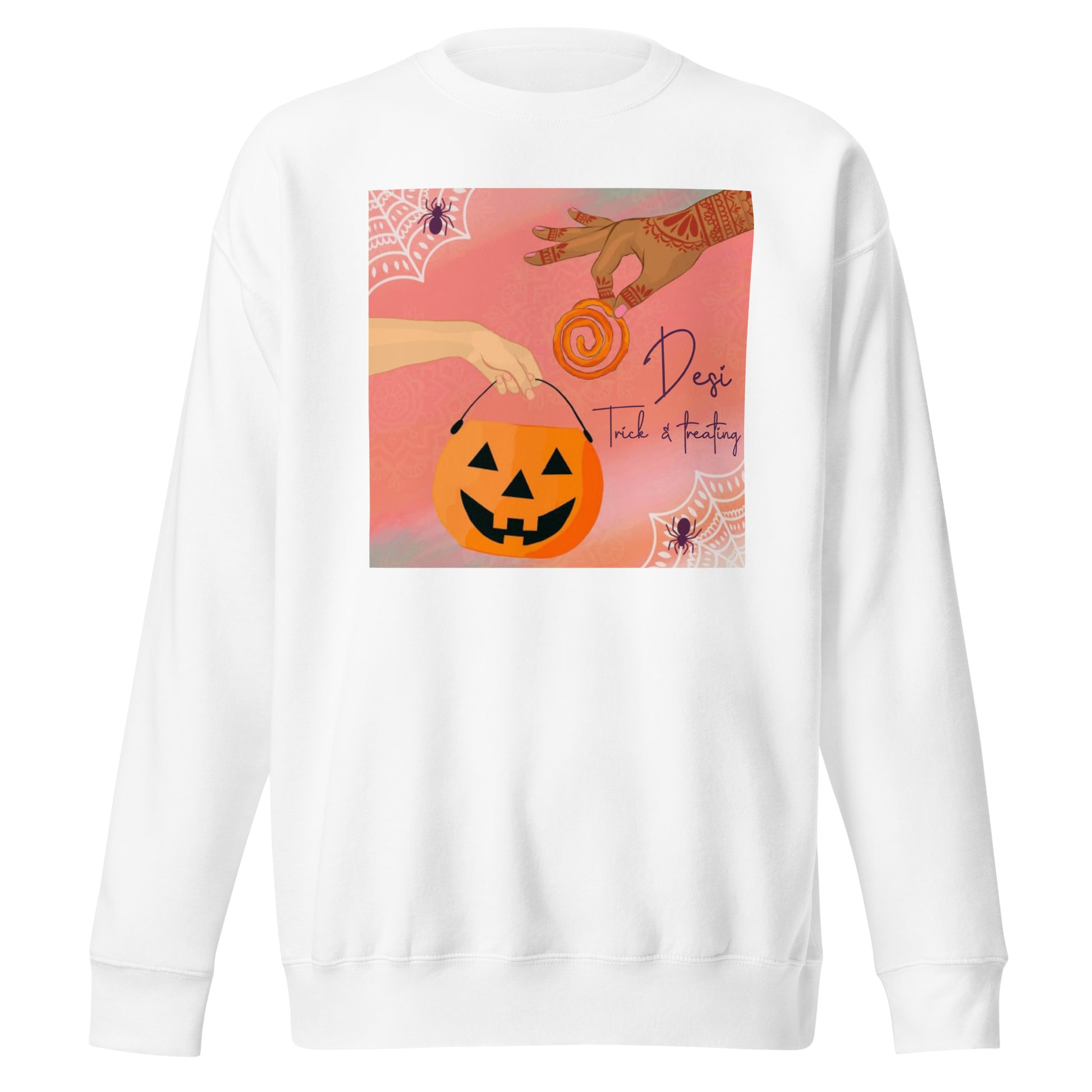 Desi Trick and treat Sweatshirt  Awaara Apparels White S 