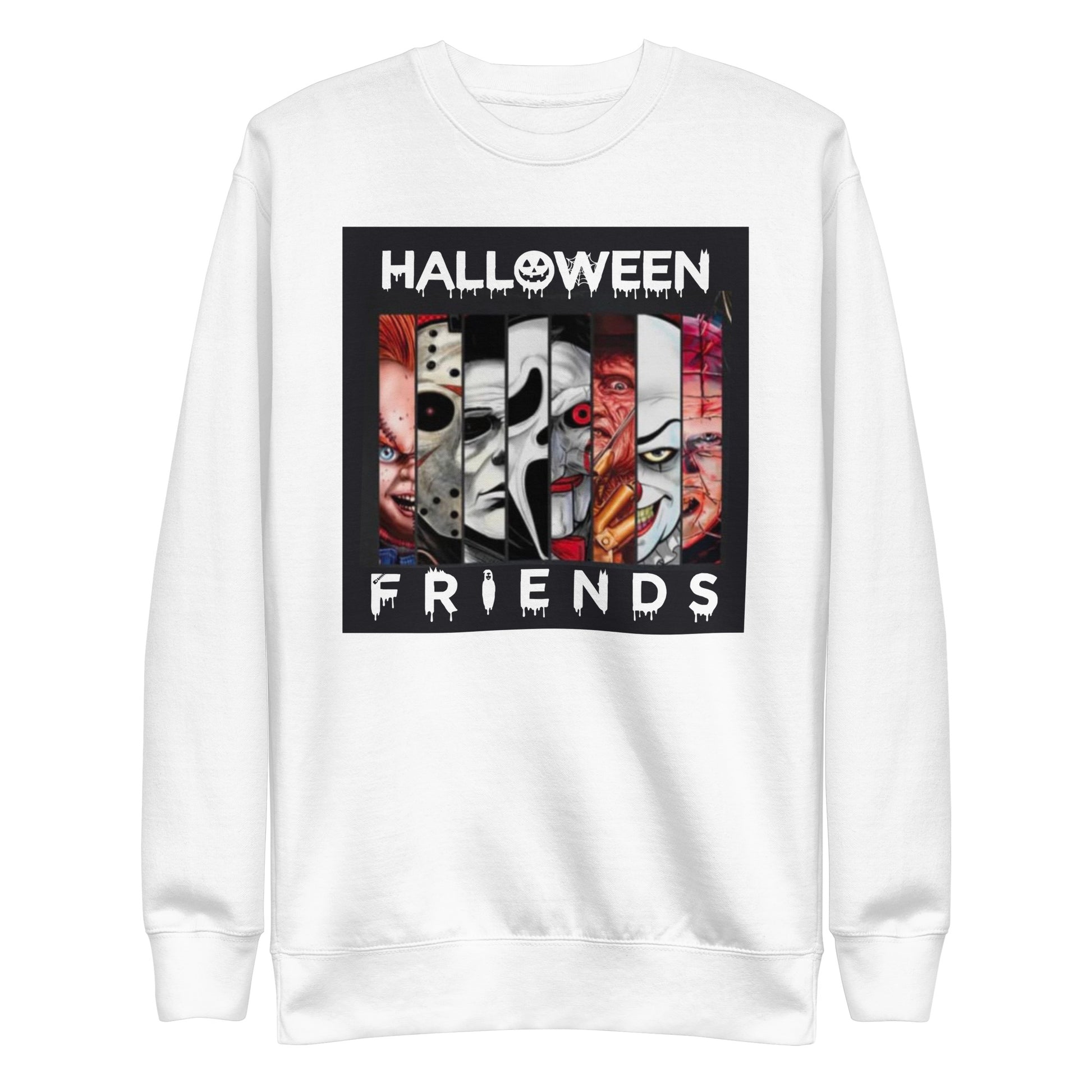 Halloween Friends Sweatshirt  Awaara Apparels White S 