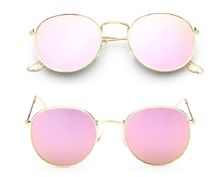 Women Retro Sunglasses Clothing Awaara Apparels Gold + pink  