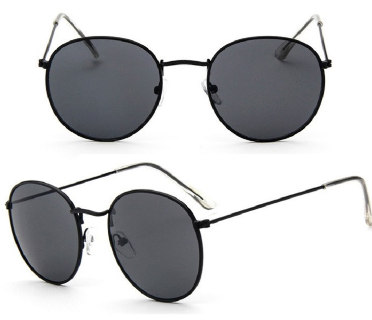 Women Retro Sunglasses Clothing Awaara Apparels Black + Grey  