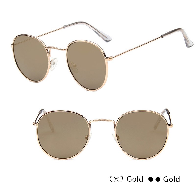 Women Retro Sunglasses Clothing Awaara Apparels Gold+gold  