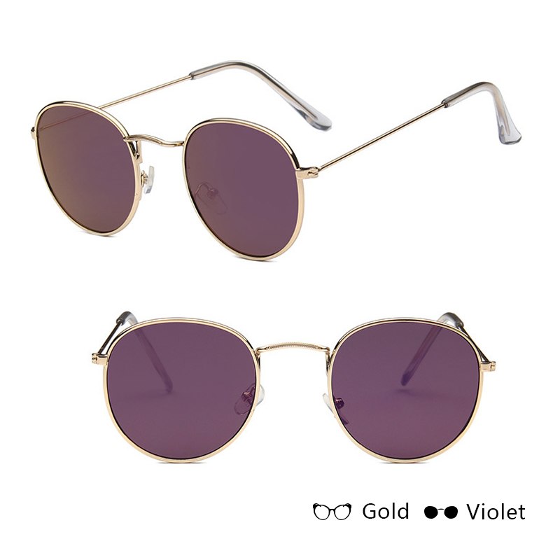 Women Retro Sunglasses Clothing Awaara Apparels Gold + Purple  