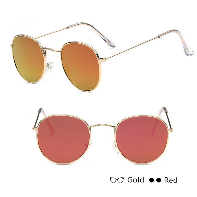 Women Retro Sunglasses Clothing Awaara Apparels Gold + Red  