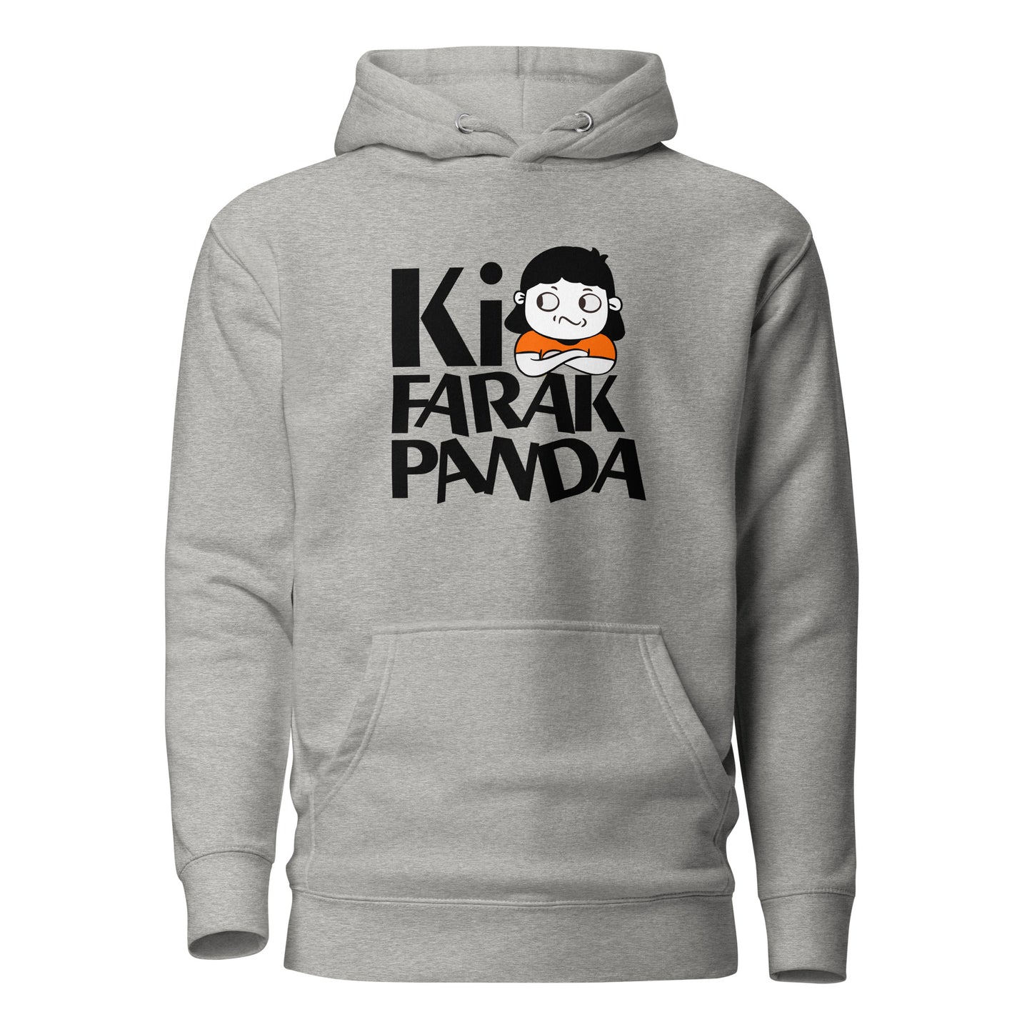 Ki Farak Panda Hoodie hoodies Awaara Apparels Carbon Grey S 