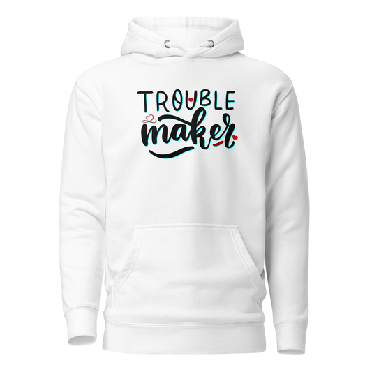 Trouble Maker Hoodie hoodies Awaara Apparels White S 