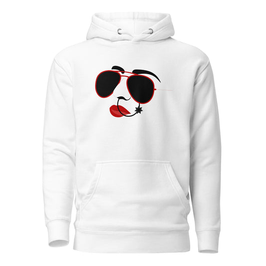 Vector Face Hoodie  Awaara Apparels White S 