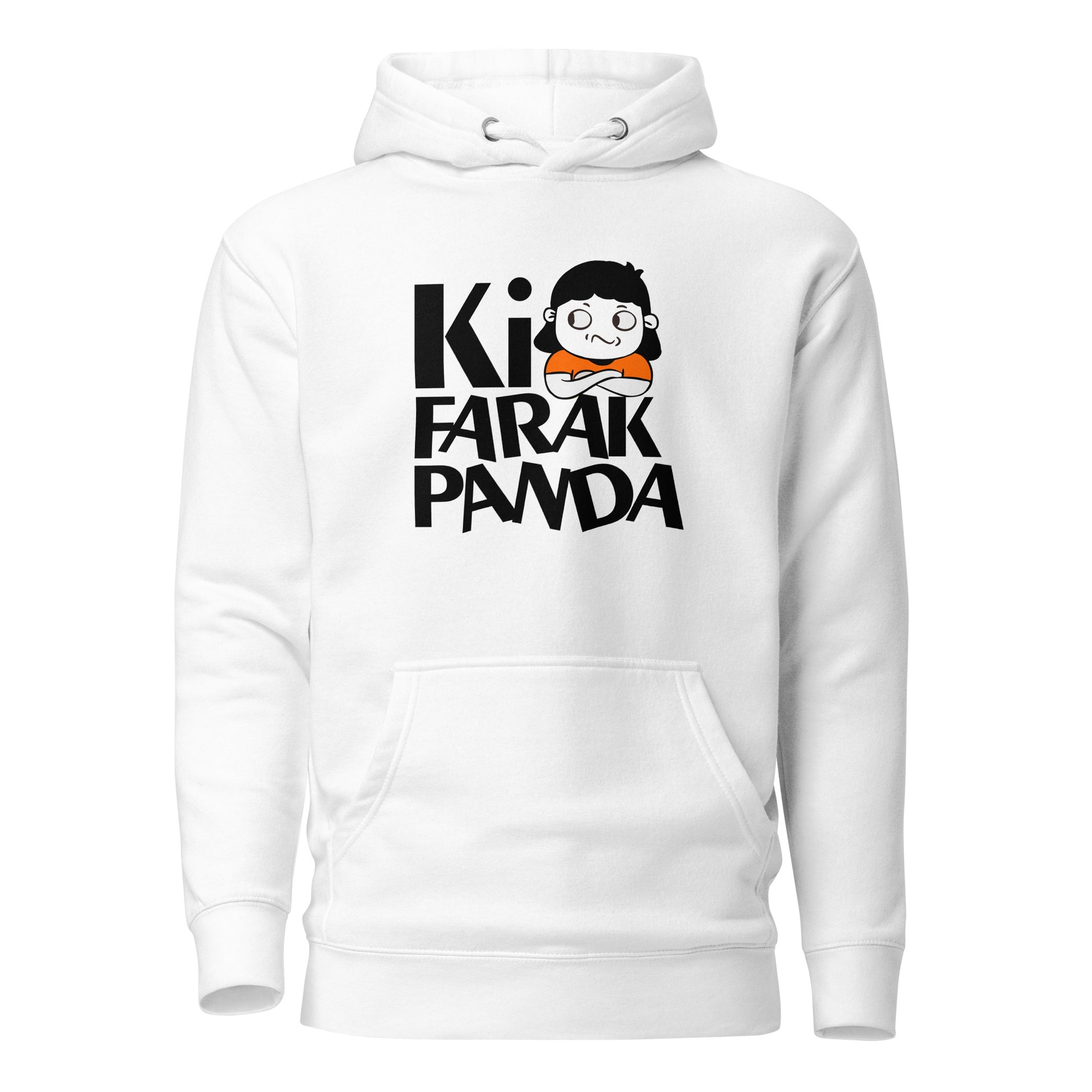 Ki Farak Panda Hoodie hoodies Awaara Apparels White S 