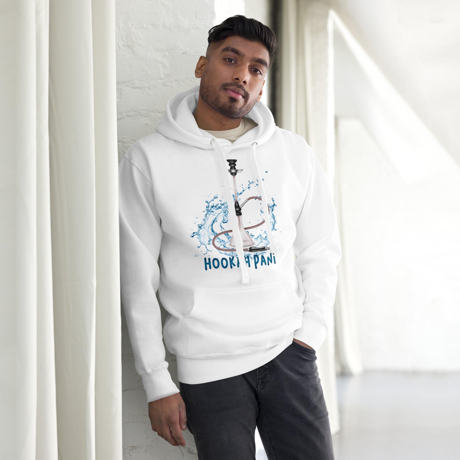 Hookah Pani Hoodie  Awaara Apparels White S 