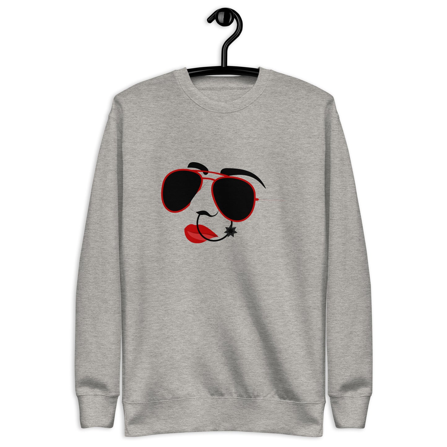 Vector Face Sweatshirt  Awaara Apparels Carbon Grey S 